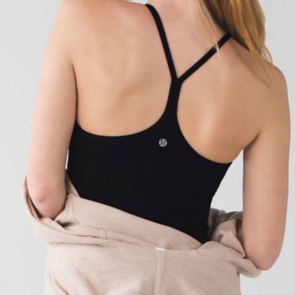 Lululemon Power Y Tank Black - Size 6